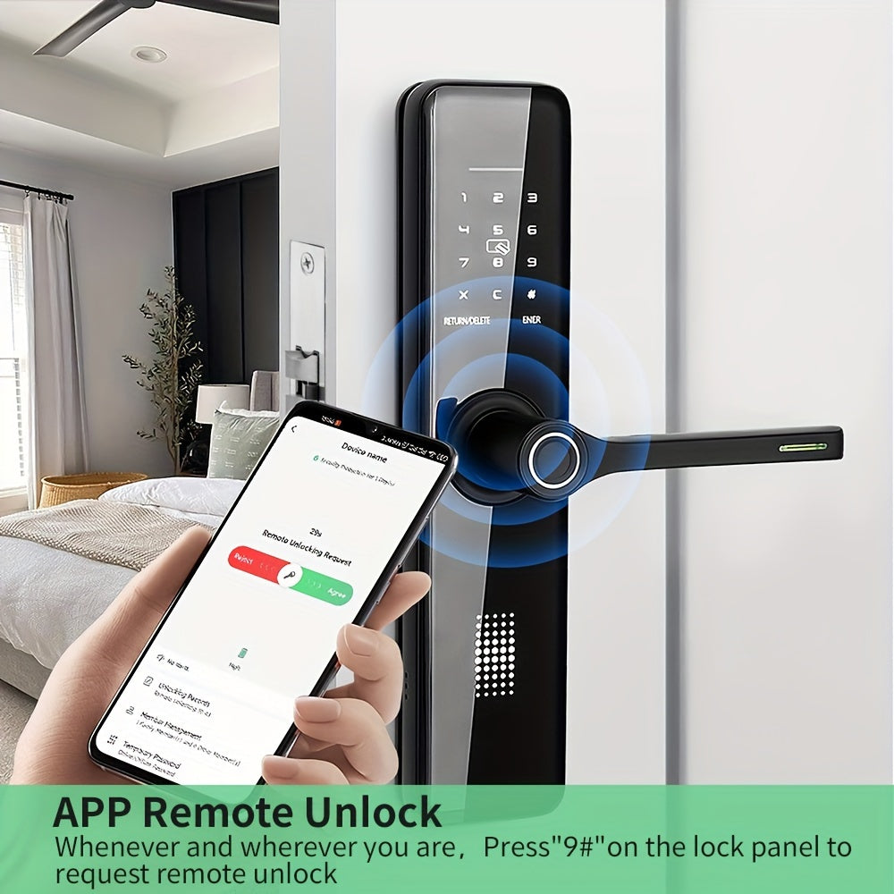 Home Electronic Digital Biometric Fingerprint Door Lock Keyless Entry Door Lock With App And Keypad, Smart Door Lock, Front Door Locks