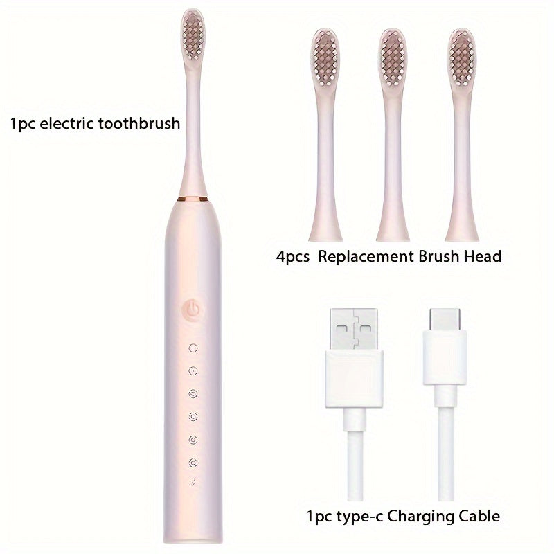 Sonic Electric Toothbrush With Brush Heads For Men Women Tooth Clean 5 Modes Smart Timer Electric Toothbrushes father's day gift Father's Day Gift