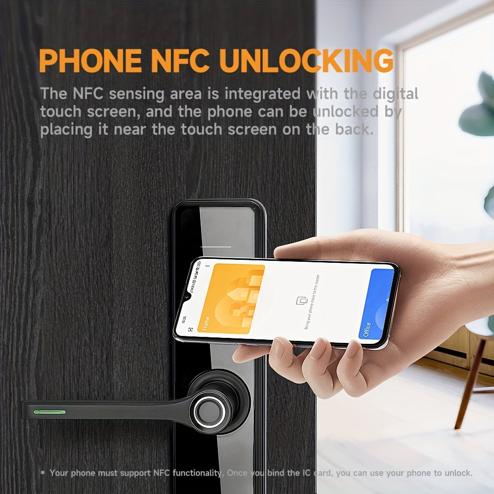 Home Electronic Digital Biometric Fingerprint Door Lock Keyless Entry Door Lock With App And Keypad, Smart Door Lock, Front Door Locks
