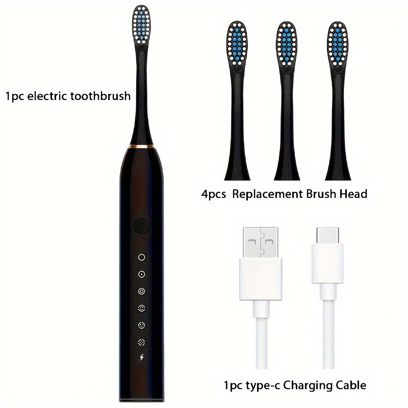 Sonic Electric Toothbrush With Brush Heads For Men Women Tooth Clean 5 Modes Smart Timer Electric Toothbrushes father's day gift Father's Day Gift
