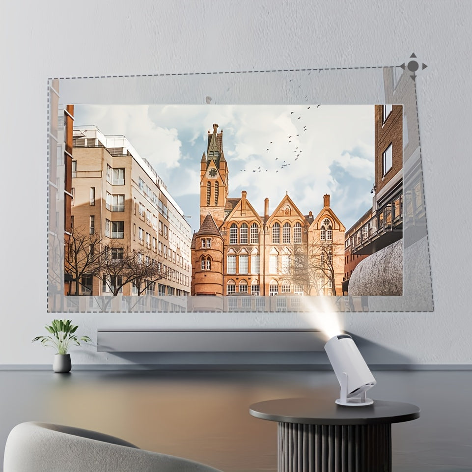 HY300 Mini Projector 4K Android 11.01080P 720 P 200ANSI Portable Wireless Home Outdoor Cinema 180° Projection Angle Adjustable