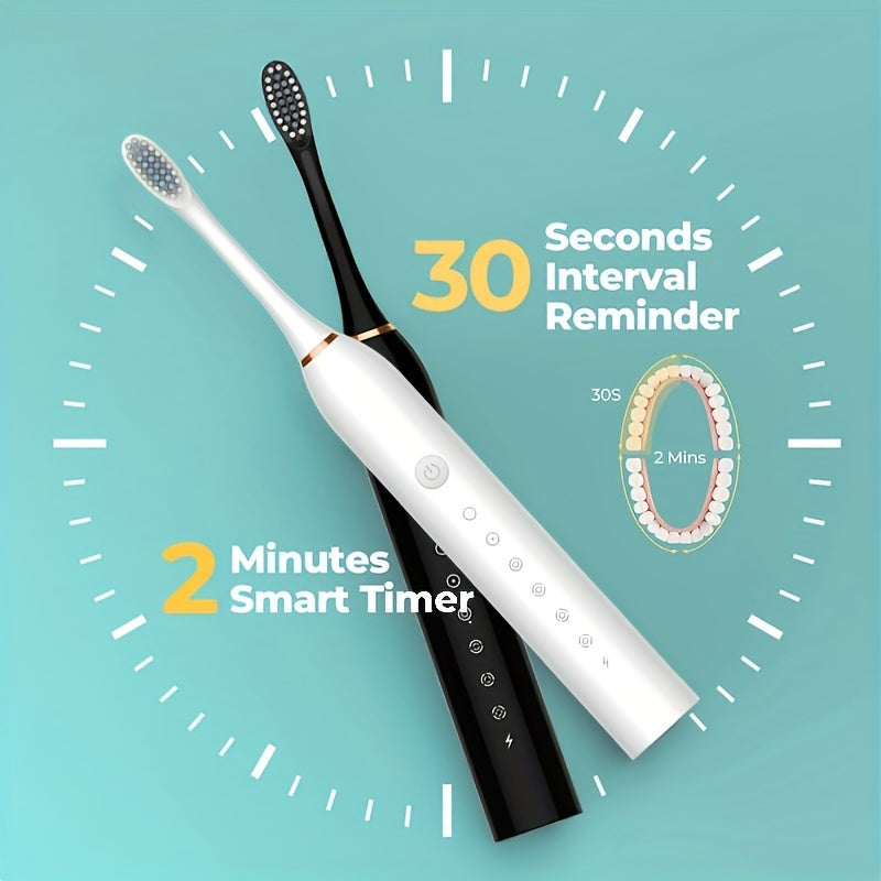 Sonic Electric Toothbrush With Brush Heads For Men Women Tooth Clean 5 Modes Smart Timer Electric Toothbrushes father's day gift Father's Day Gift