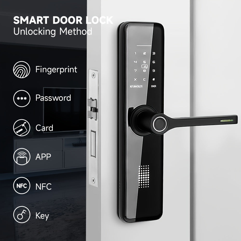 Home Electronic Digital Biometric Fingerprint Door Lock Keyless Entry Door Lock With App And Keypad, Smart Door Lock, Front Door Locks
