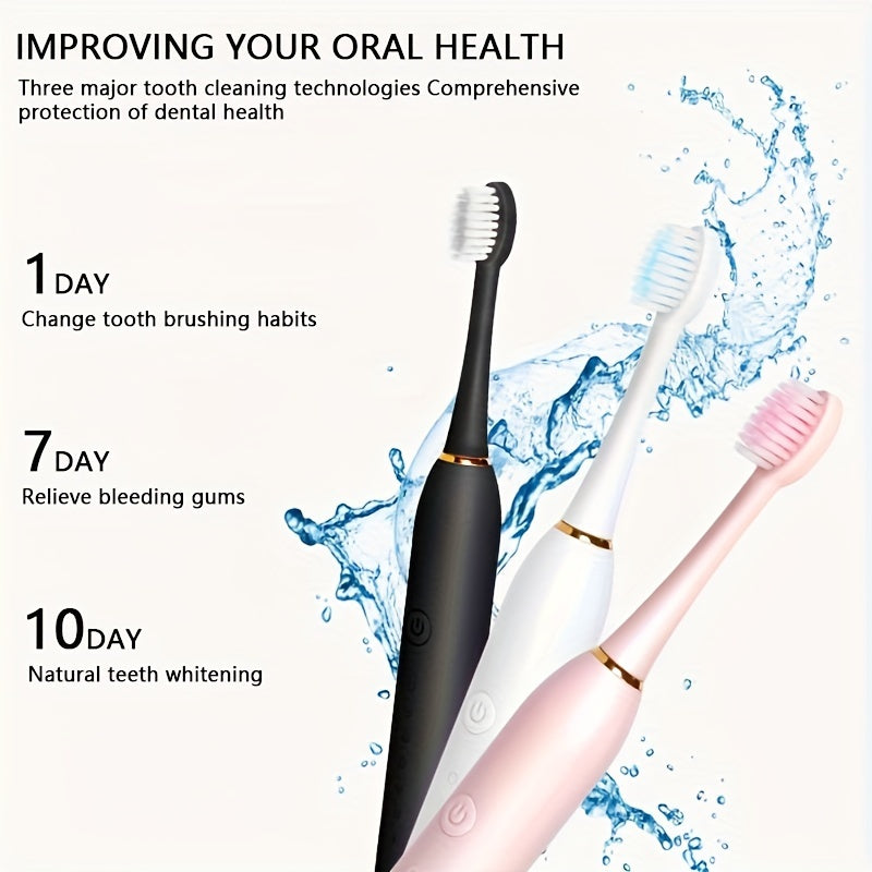 Sonic Electric Toothbrush With Brush Heads For Men Women Tooth Clean 5 Modes Smart Timer Electric Toothbrushes father's day gift Father's Day Gift