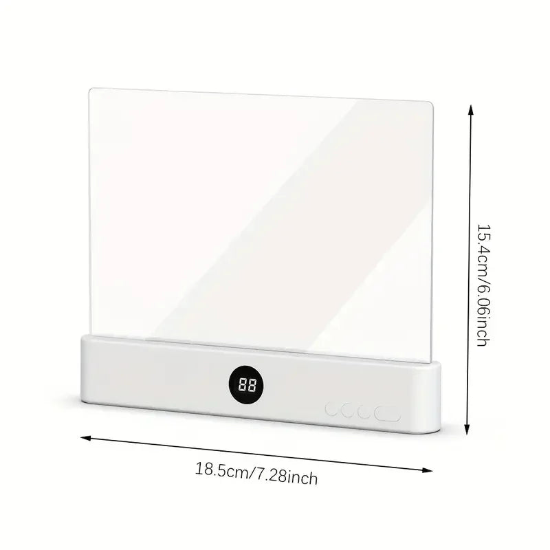 Book Light, Rechargeable Clear LED Flat Book Lights for Reading in Bed at Night with 3 Colors Dimmable Panel Plate Book Lamp