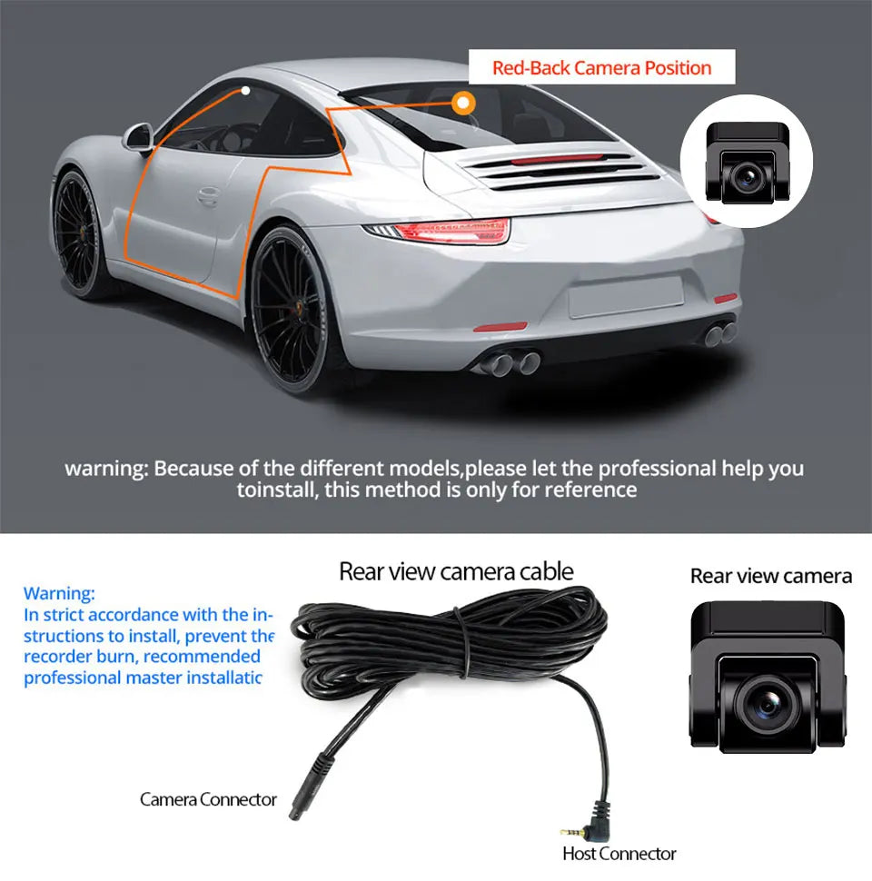 Dash Cam 4K GPS WIFI APP 24H Night Vision Mini Optional Rear Lens Dashcam Car DVR Video Recorder Camera For Car Black Box