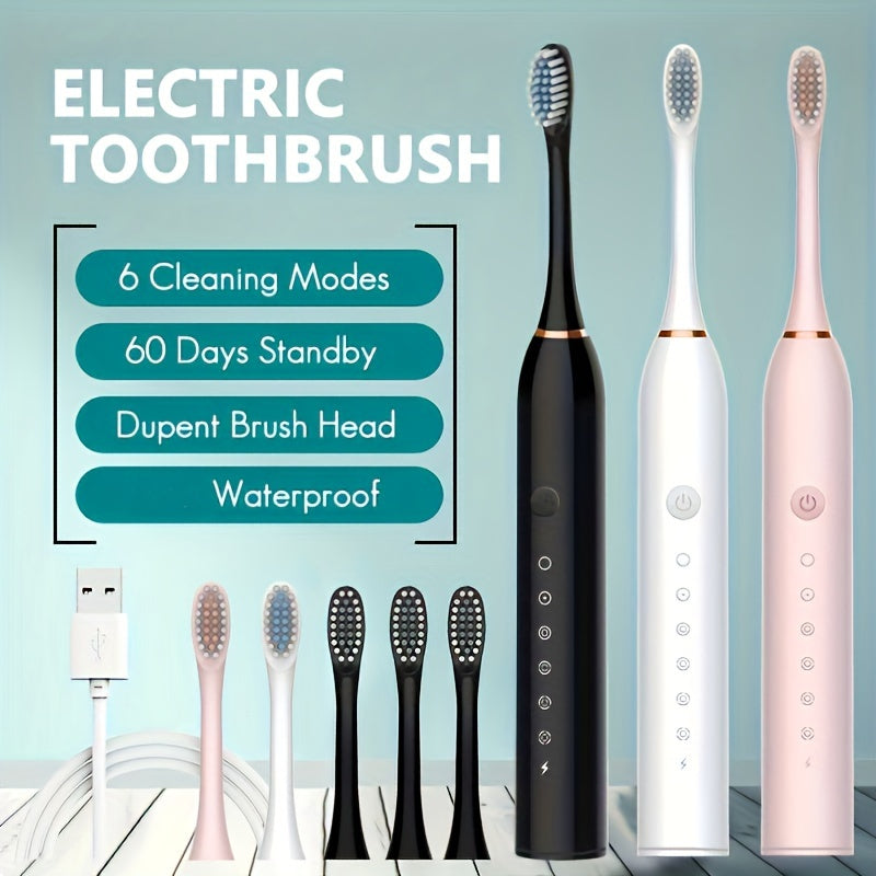 Sonic Electric Toothbrush With Brush Heads For Men Women Tooth Clean 5 Modes Smart Timer Electric Toothbrushes father's day gift Father's Day Gift